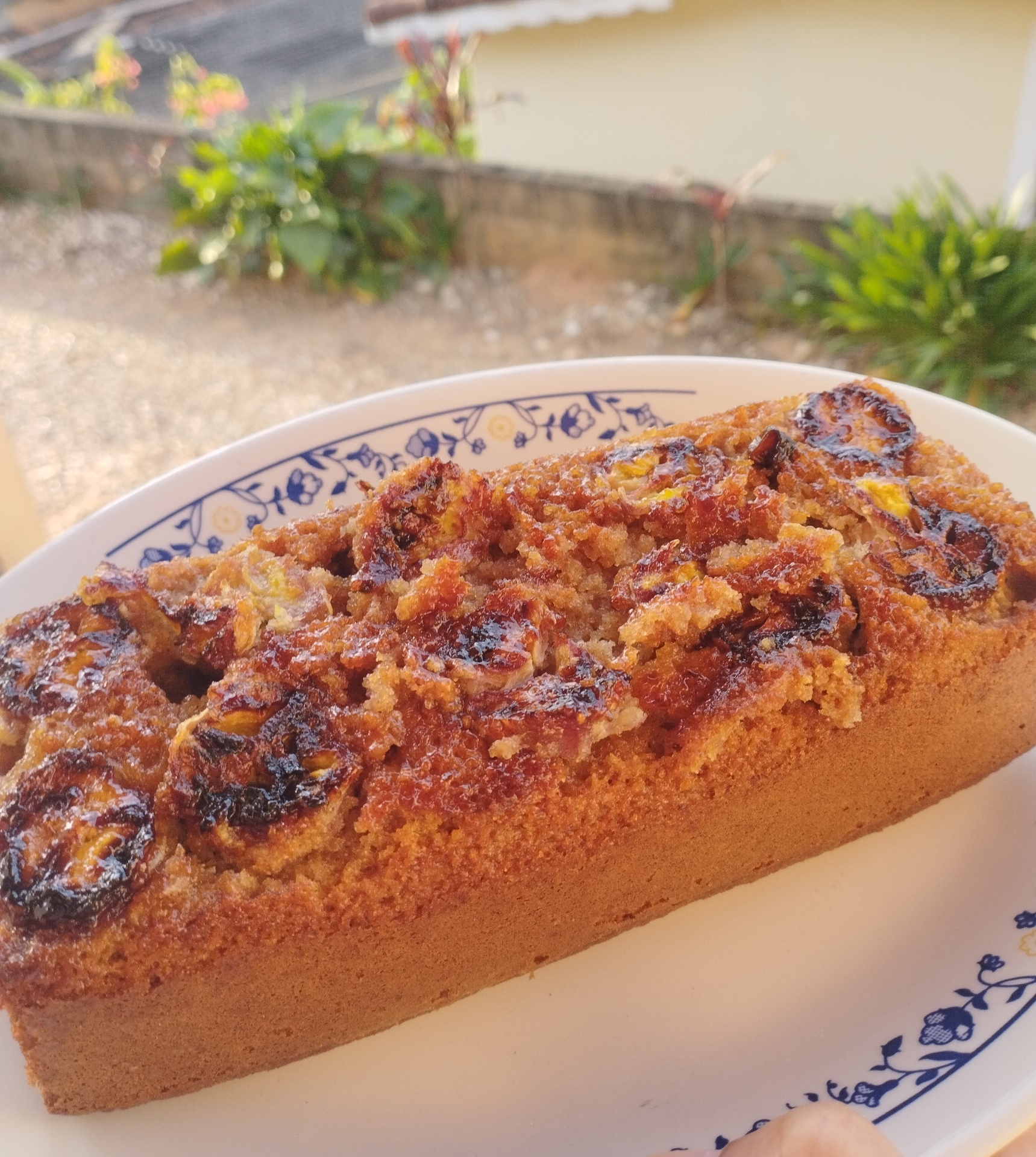 Banana caramelizada com mel
